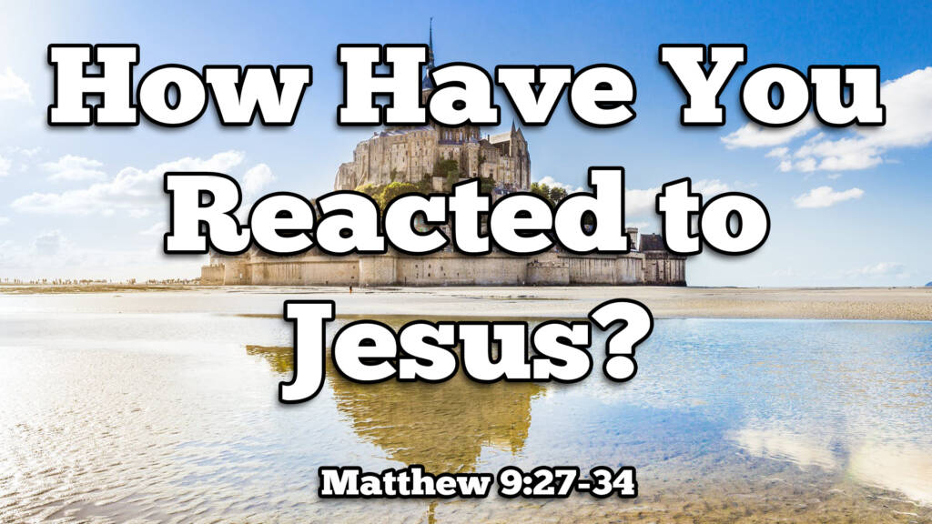 How Have You Reacted to Jesus?