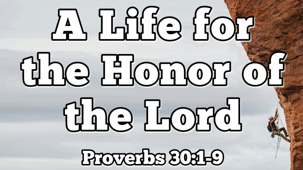 A Life for the Honor of the Lord